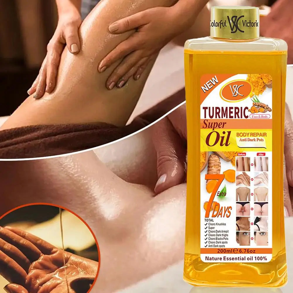 200ml Turmeric Essential Oil For Face & Body Moisturizing Hydrating Natural Rose Essential Oil Face Care Skin Care