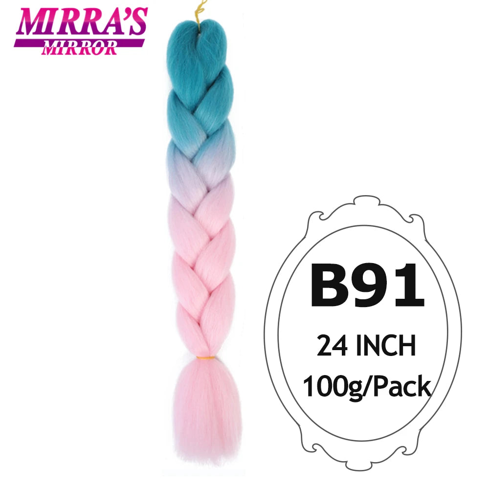 Colorful Jumbo Braiding Hair Extensions For Box Braids Synthetic Hair for Afro Braids Ombre Jumbo Braid Hair DIY Crochet Braid