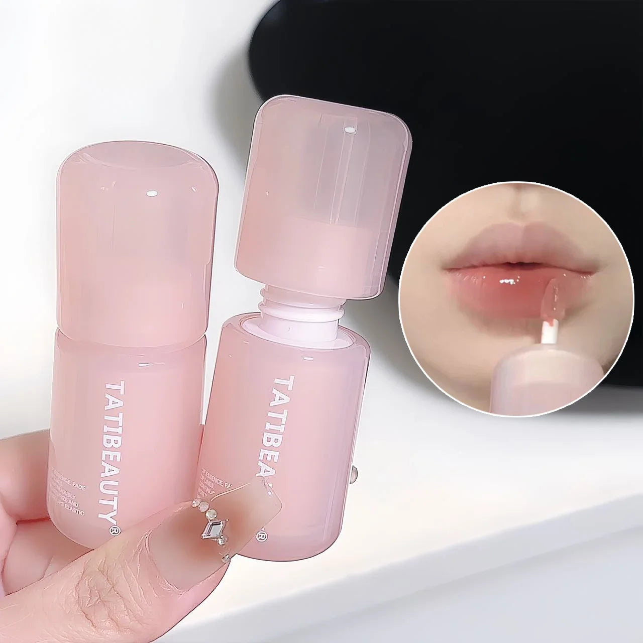 DIKALU Mirror Water Lip Gloss Crystal Jelly Lipstick Hydrating Plumping Moisturizing Colored Lip Tint Lips Care Makeup Beauty
