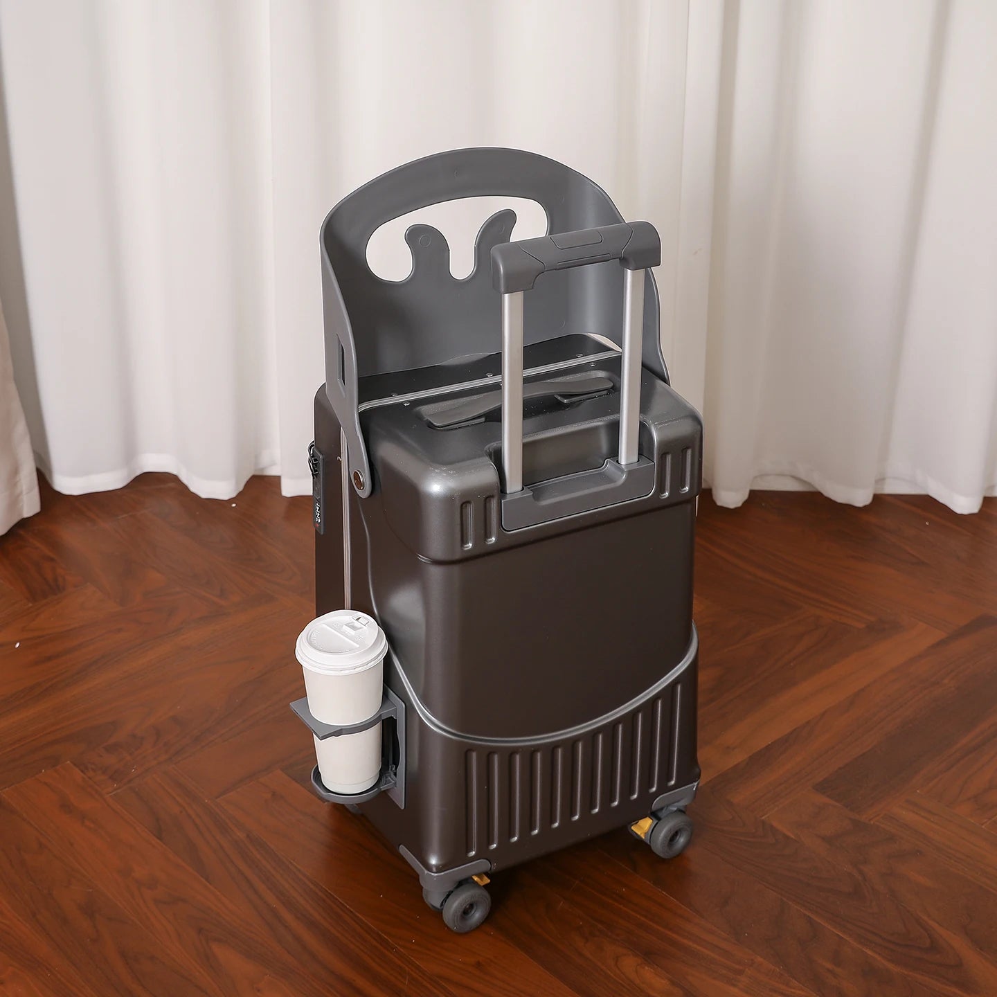 BunnyFly Kid Mom Suitcase with Seat for Children Can Sit To Ride Trolley Luggage Baby Travel Carry Case Multifunction Boardable