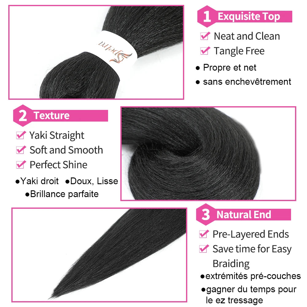 Braiding Hair Pre Stretched Synthetic Braid Extensions Jumbo Braid for Senegalese Passion Twist Box Braid Hair Bundles IPARTY