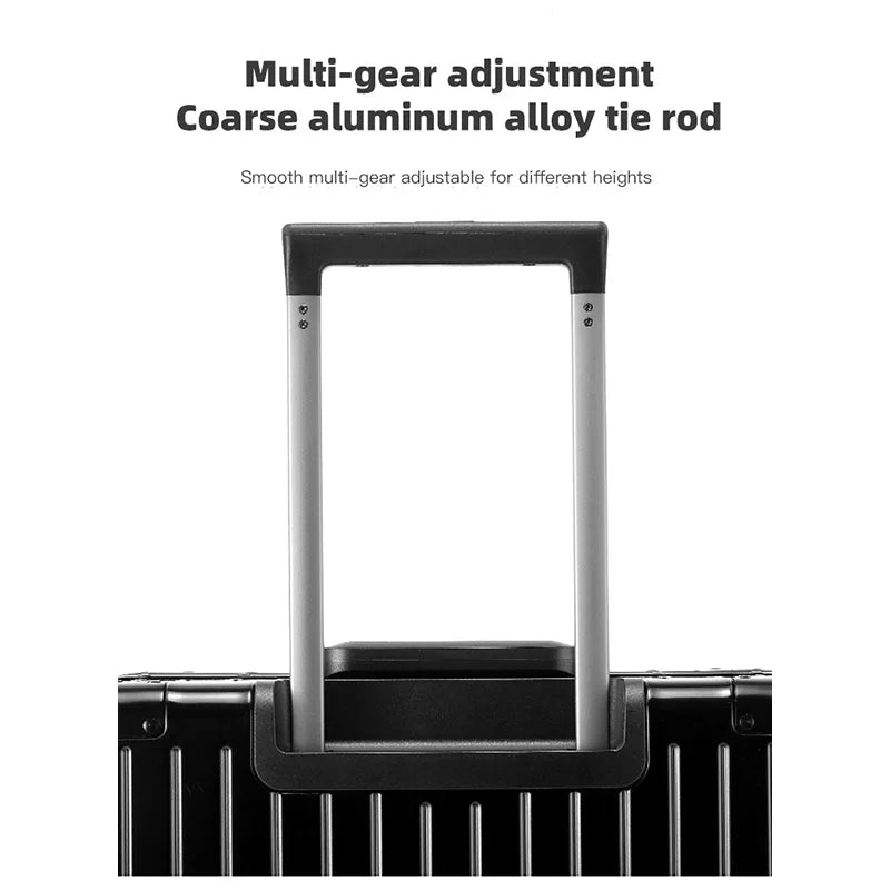 SUSHIMU 100% Aluminum-magnesium alloy Travel Suitcase Rolling Luggage 20/24/28 inch Trolley Luggage Carry-On Cabin Suitcase