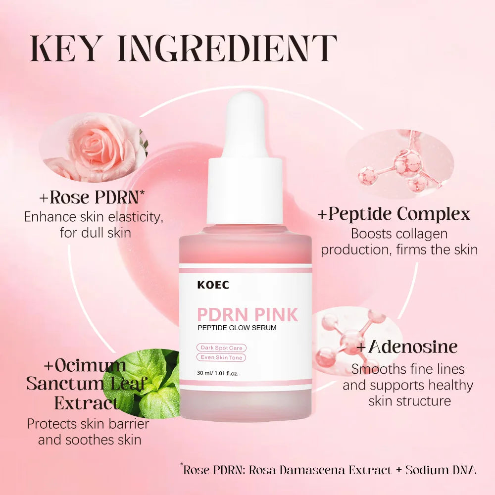 KOEC Rose PDRN Pink Peptide Glow Serum (30 ml)