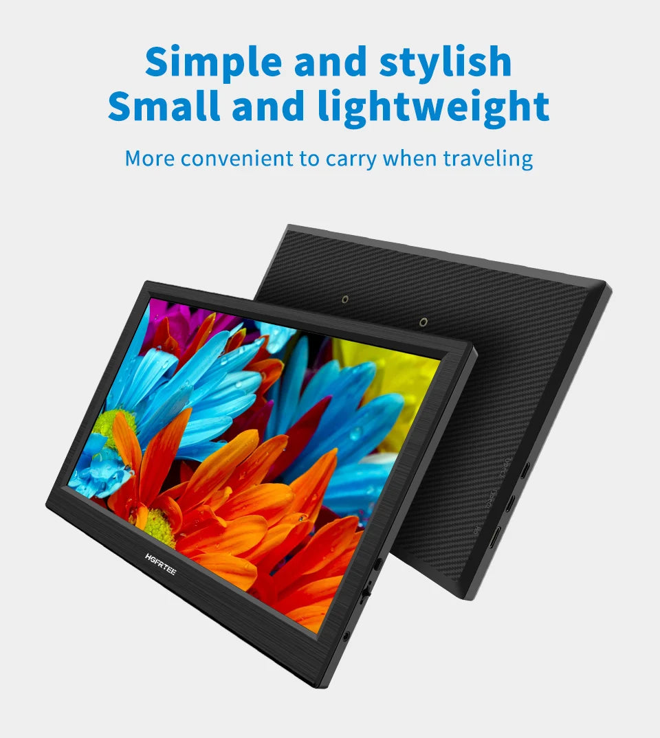 HGFRTEE 11.6" Portable Monitor — 1366×768 | IPS (ADS) | 60Hz | Speakers