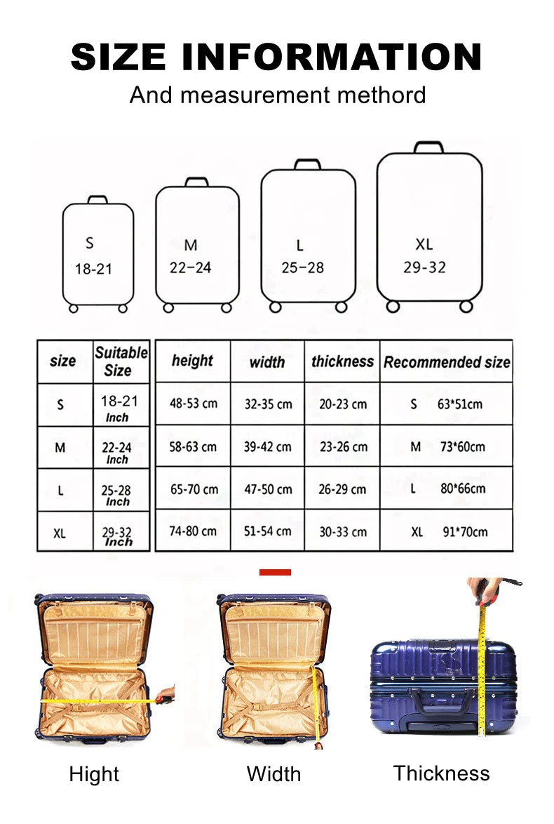 Outdoor Holiday Travel Suitcase Set Is Suitable for 18-32 Inch Thick Dust Covers Travel Accessories Luggage Protection Covers