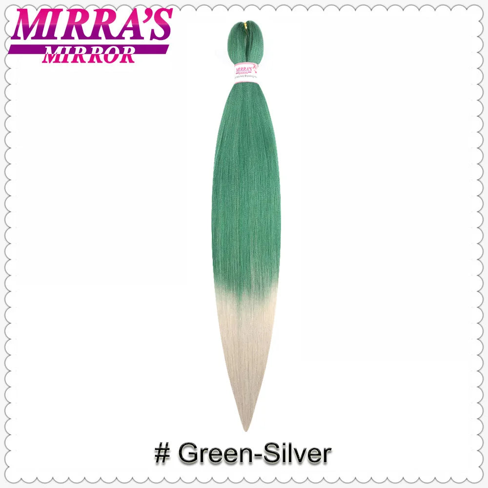 Corlorful Synthetic Jumbo Braids Hair Extensions 28 Inch Braiding Hair Pre Stretched Yellow Blue Green Red Pink Purple Braids