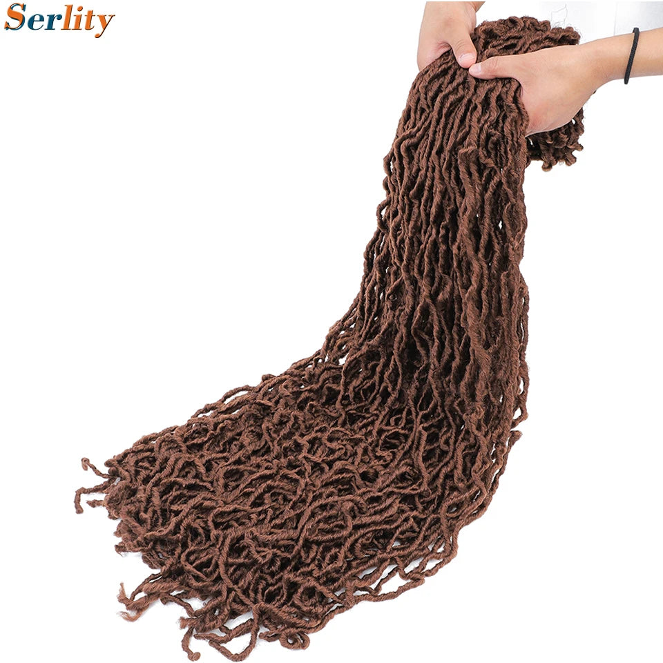 Serlity Faux Locs Extensions — 36"/24"/18" Soft Goddess Dreadlocks Crochet Hair