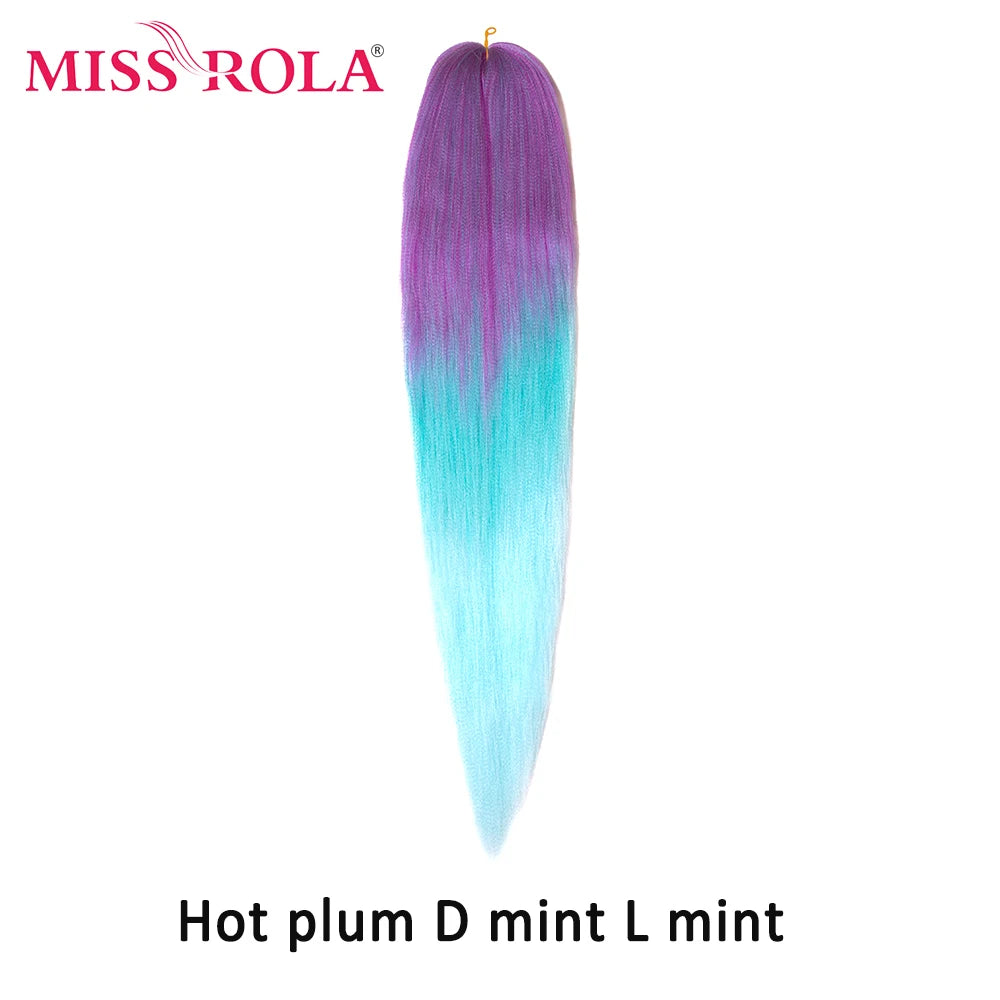 Miss Rola Synthetic 22 Inch 60G Kanekalon Hair Tinsel Wire Jumbo Braid Yaki Straight Hair Extension Twist Braid Bulk Wholesale