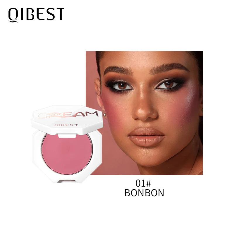 QIBEST Matte Blush Rouge Palette — Long-Lasting Natural Glow