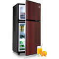 Compact topfreezer refrigerator with 3.5 Cu.Ft capacity and 7level adjustable thermostat control for efficient energysaving sto