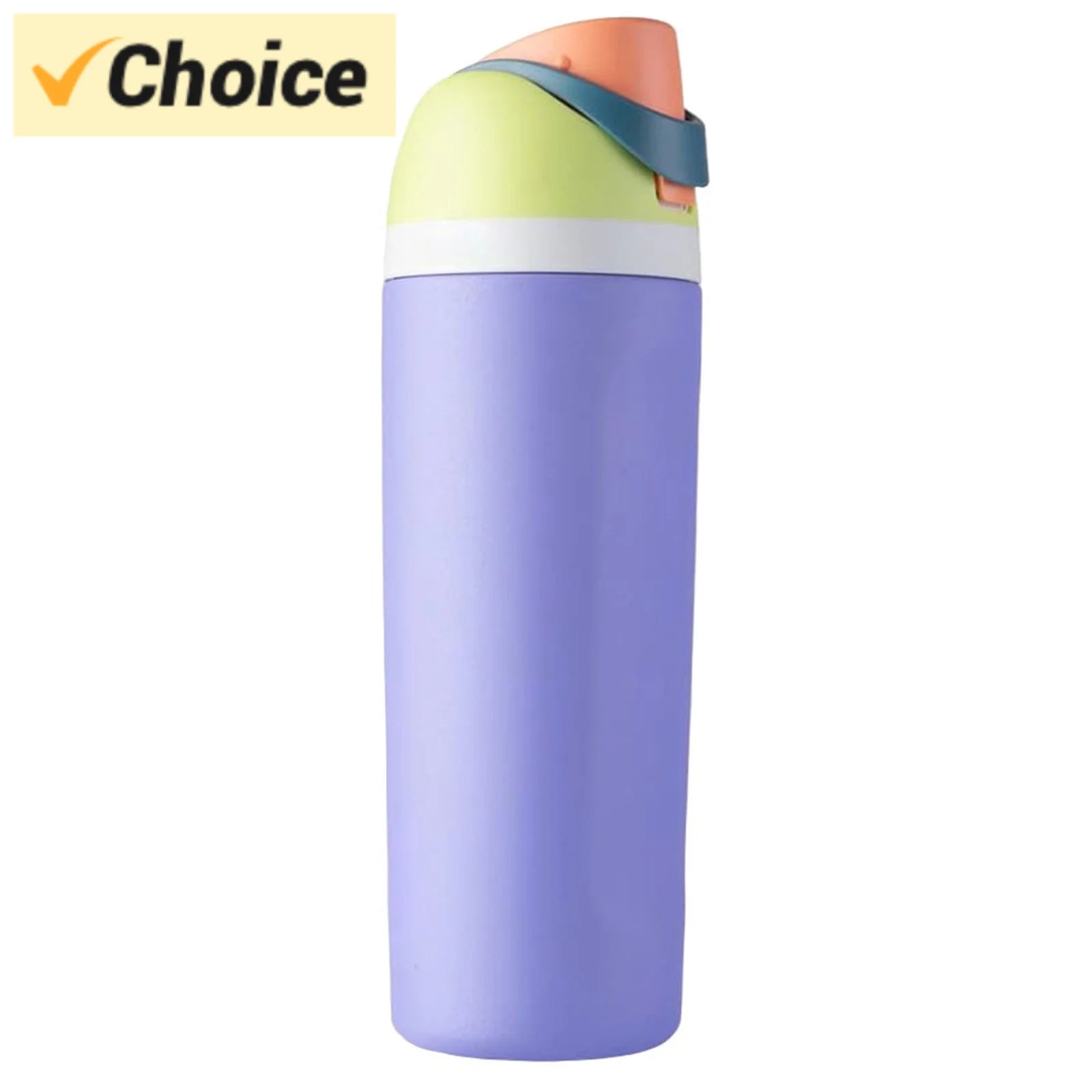 24oz Double Layer Stainless Steel Insulated Cup Water Cup Handle Cover Stainless Steel And Vacuum Insulated Leak Proof Soft Cove