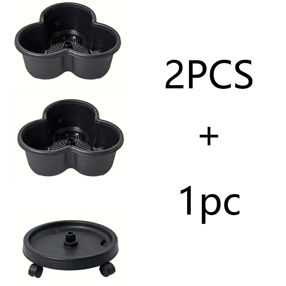 5-Pack Contemporary Stackable Self-Watering Planters