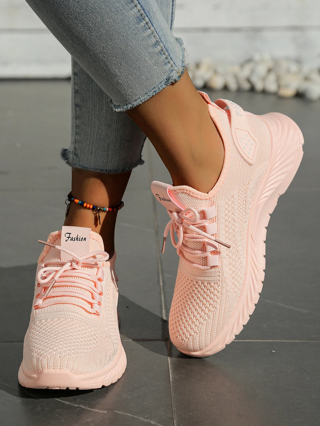 Women’s Casual Fly-Weaving Sneakers (SA1806) — Lightweight, Breathable Lace-Up | Fall 2025 Trend