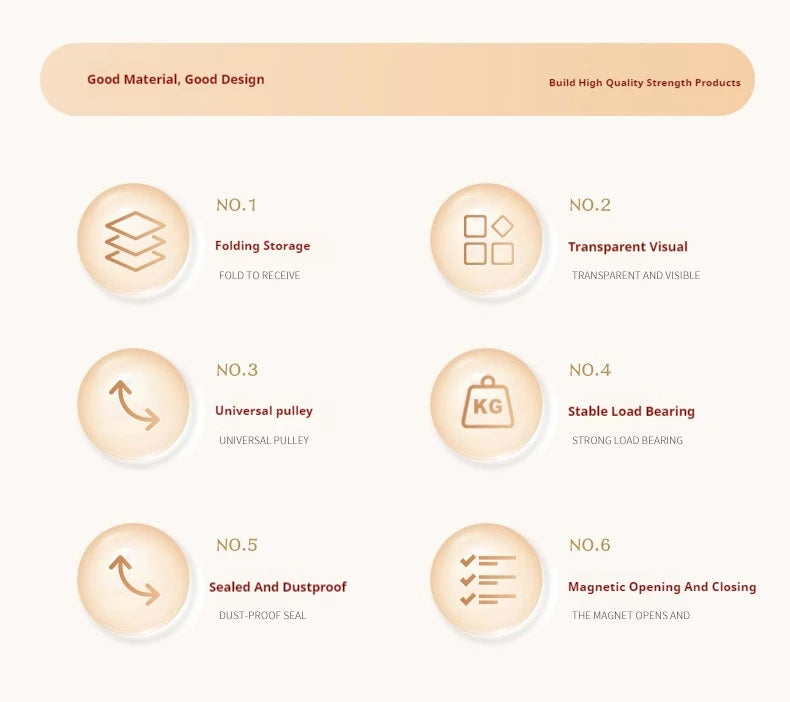 2025 Folding Living Room Cabinet Multifunction Closet Organizer With Wheel Stackable Sundries Large Capacity Storage Box Shelf