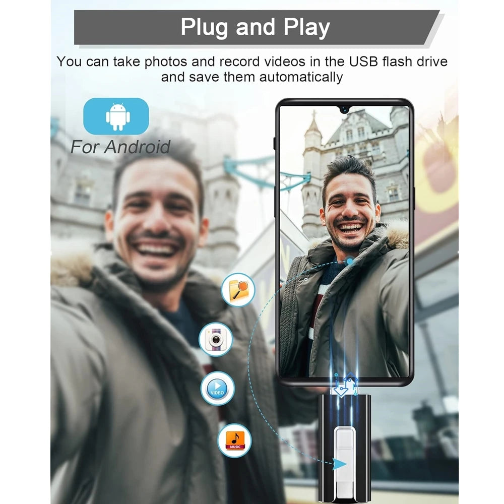 BiNFUL J32 OTG USB 3.0 Flash Drive — Metal, Multi-Device (iPhone/iPad/Android/PC), Plug-and-Play