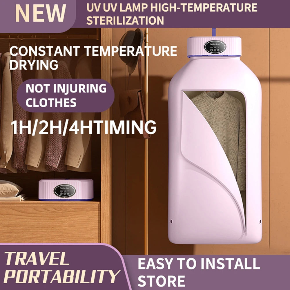Folding Portable Clothes Dryer Mini Electric Laundry Dryer Hang Drying Rack Machine for Home Room Travel 110V 220V 전기의류건조 의류건조기
