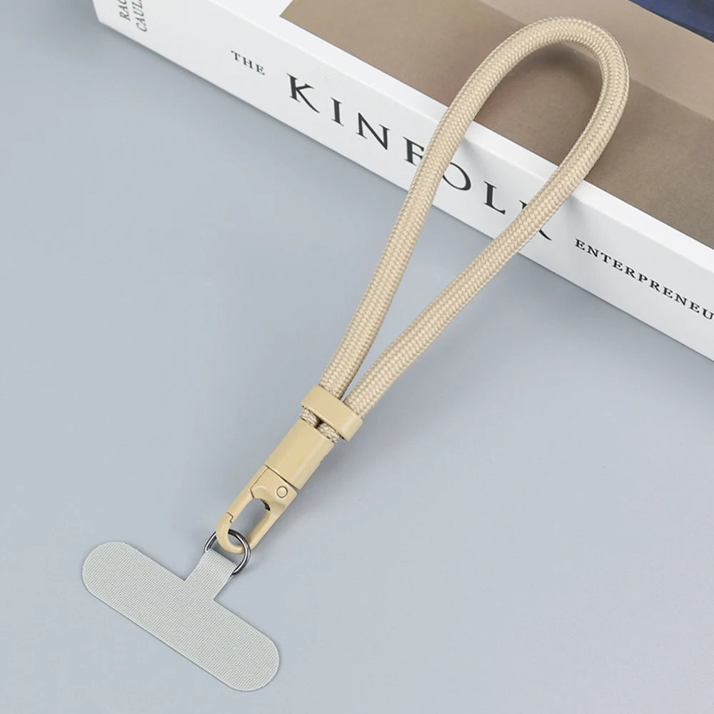 Universal Adjustable Mobile Phone Lanyard Short Wrist Strap with Self-locking Anti-drop Design Durable Polyester Phone Strap