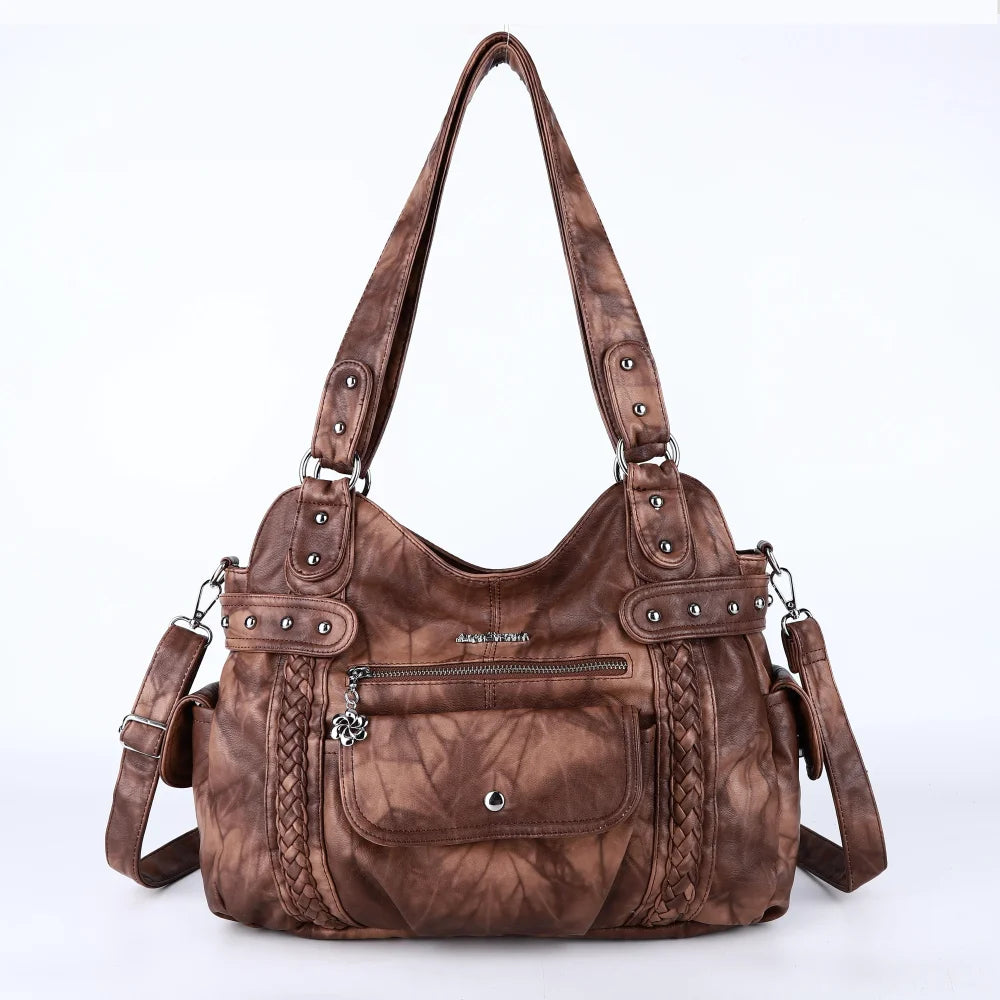 Bag Women Handbags Satchel Top-handle shoulder bag PU Crossbody Bag Dumpling Pack Multi-pockets Shoulder Bags Purse