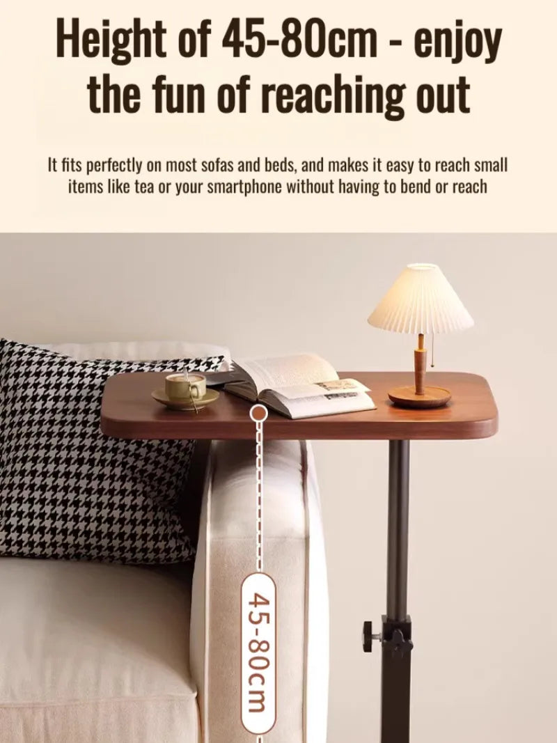 Liftable coffee table living room sofa side table rotating foldable desktop home bedside storage adjustable height shelf