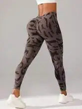 MODX Seamless V-Waist Leggings — Camo-Paisley, High-Stretch Nylon-Spandex
