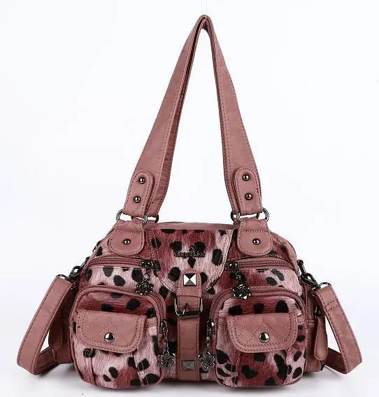 Angel kiss Women Handbags Satchel Top-handle Handbag PU Shoulder Bag Dumpling Pack Give Gifts Shoulder Bags Phone Money Pack