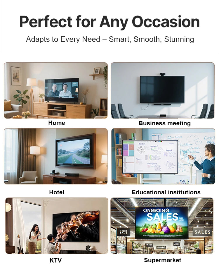 OEM 43/55/65/70 Inch Android Smart TV - 4K UHD FHD Google TV for Hotel Commercial Use, WiFi & HDMI