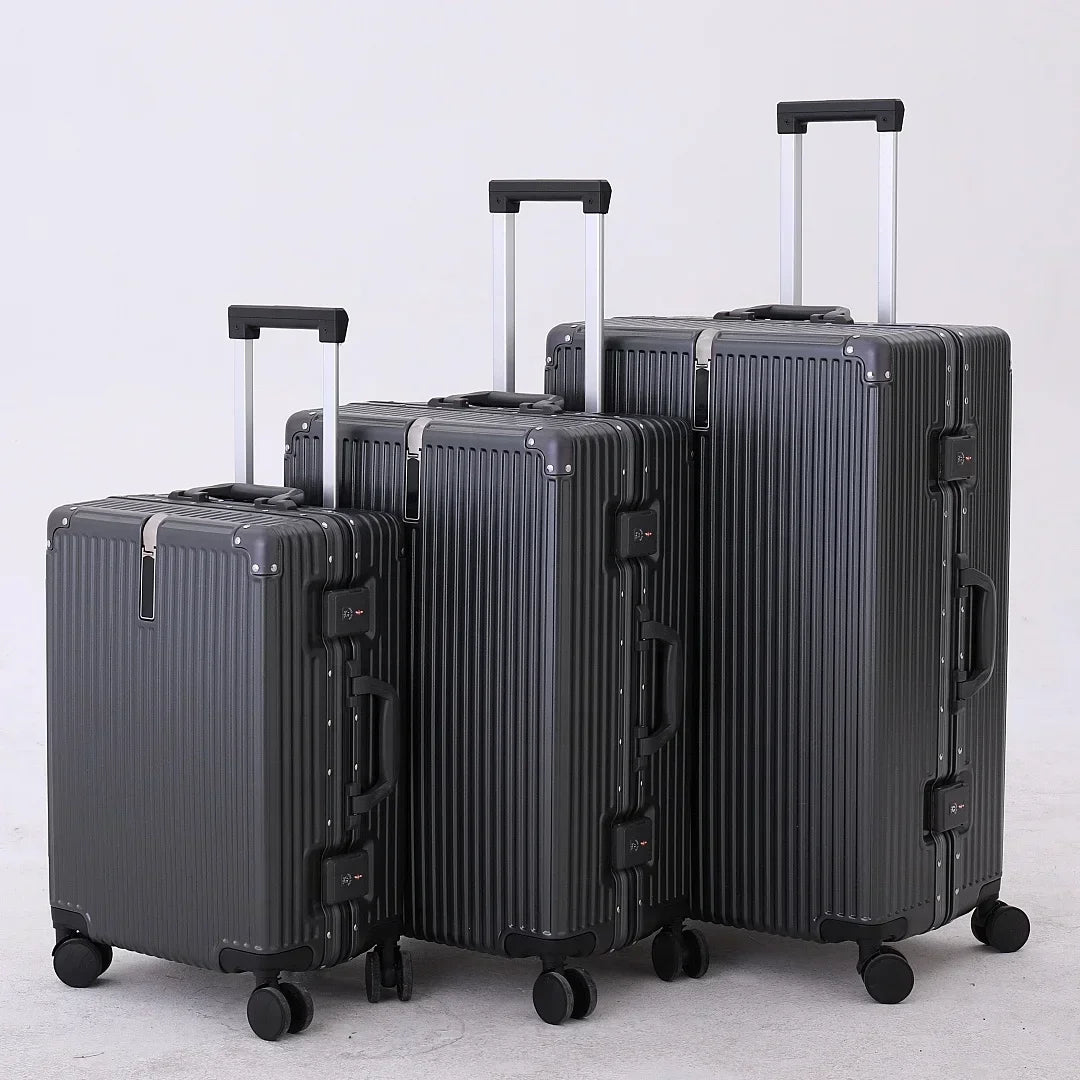 Luggage Travel Set Manufacturers Custom Aluminium 100%pc Hardshell Travel Trolley Carry on Suitcase Luggage with Wheels