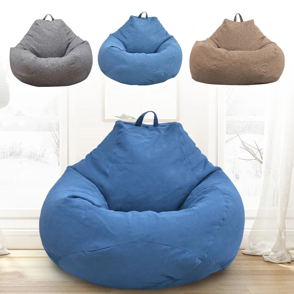 Lazy Sofas Cover Chairs Without Filler Comfortable Adults Bean Bag Chair Couch Living Room Bedroom Home Tatami Lounger Cover