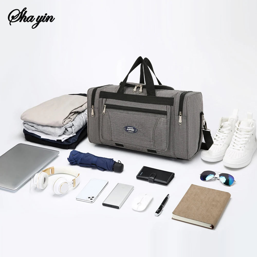 Oxford Waterproof Men Travel Bags Hand Luggage Big Travel Bag Business Large Capacity Weekend Duffle Travel Bag Fitness Bag