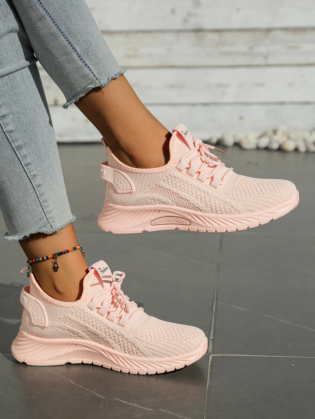 Women’s Casual Fly-Weaving Sneakers (SA1806) — Lightweight, Breathable Lace-Up | Fall 2025 Trend