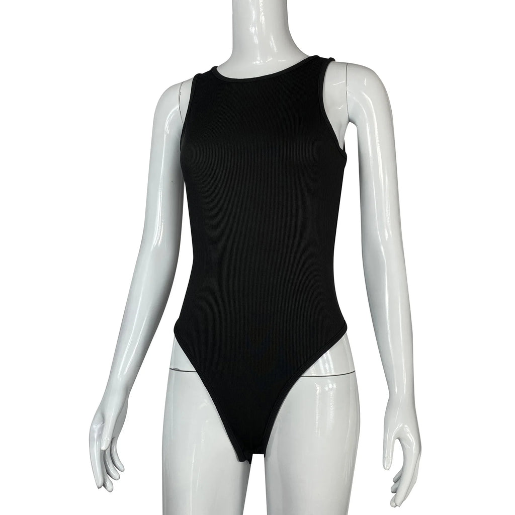 Ribbed Sleeveless Bodysuit (Tummy Control)