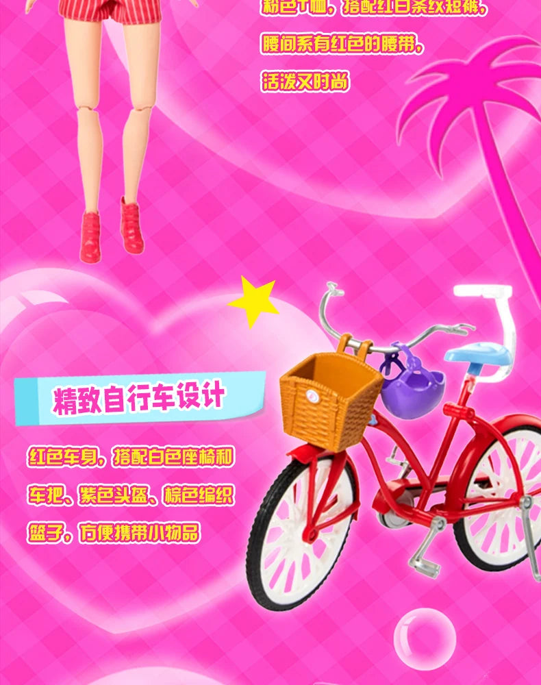 Original Barbie Afternoon Cycling Set | Fashion Doll & Bike Dress-Up Play Scene Toy