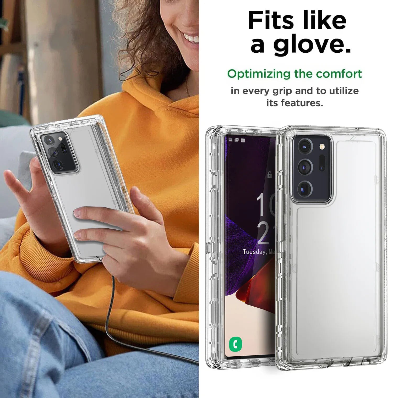 Rugged Hybrid Shockproof Case for Samsung Galaxy Note 20 / Note 20 Ultra 5G