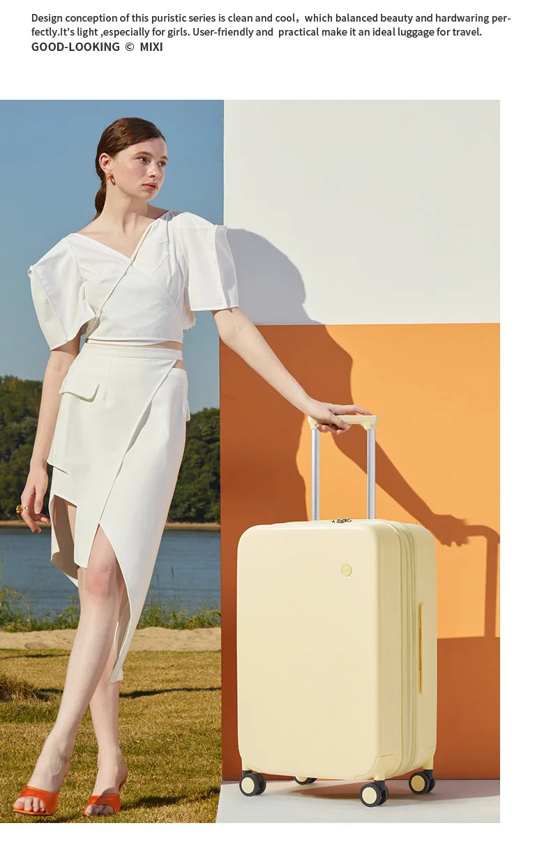 Mixi New Design Puristic Expandable Travel Luggage TSA Lock Lightweight Large Capacity PC Suitcases Spinner Wheels 20 24 26Inch