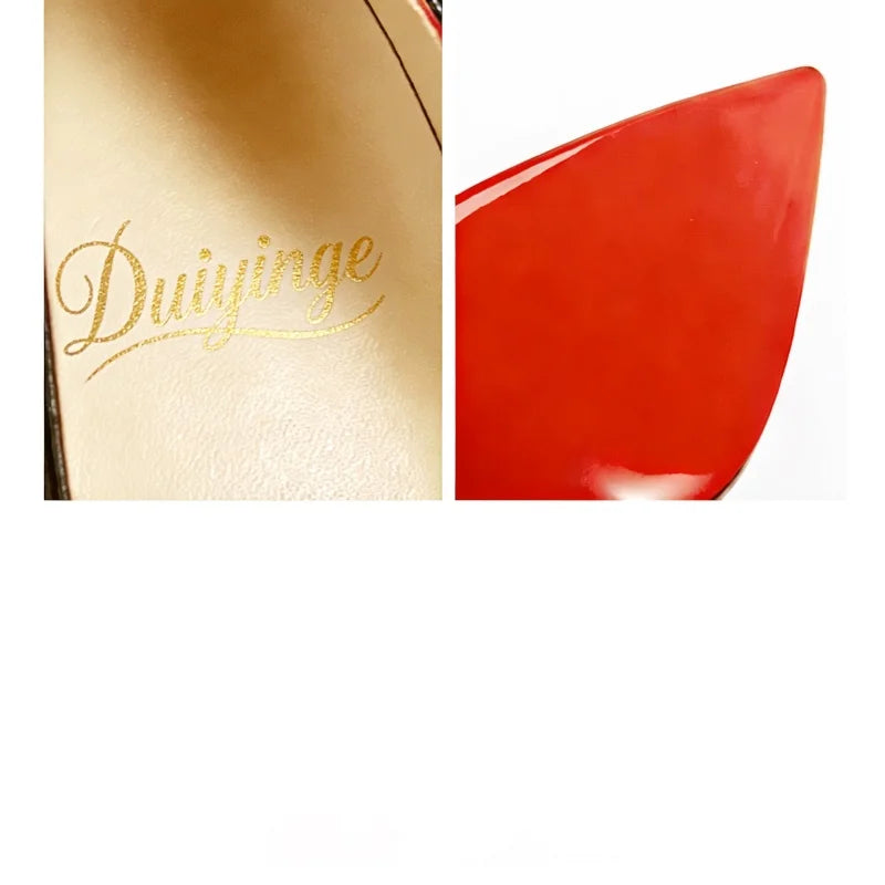 Heels For women 2026 Trend Leather Luxury Red Bottom High Heels 12cm Pointed Toe Stiletto Pumps Elegant Sexy Party Wedding Shoes