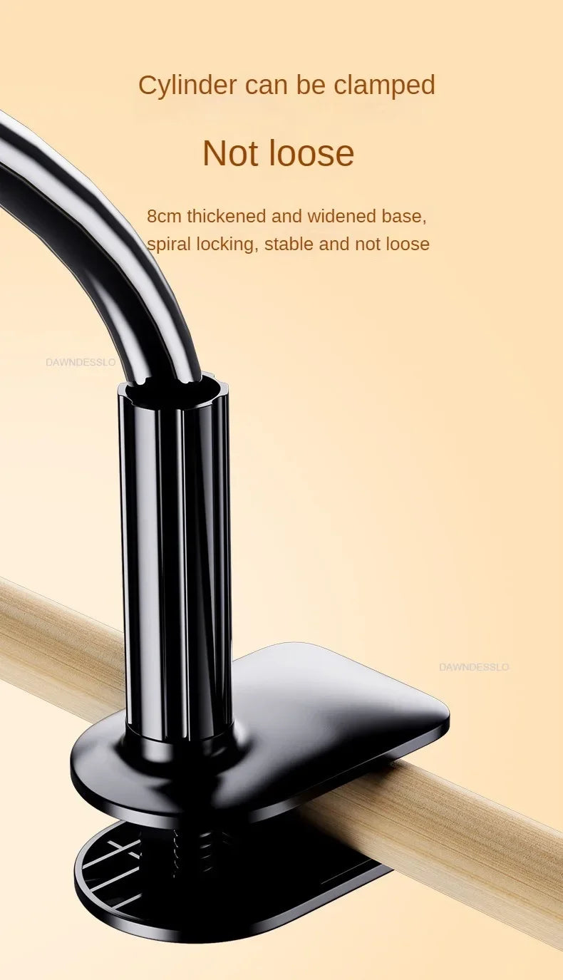 128cm Phone Holder Stand Lazy Bracket Headrest Bed 360 Flexible Long Arms Clamp Mount for IPhone Samsung and 3.5~6.7" Device