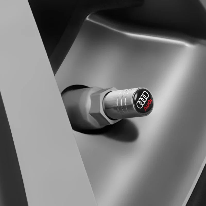 Metal Tire Valve Caps Set of 4 – Stem Covers for Audi Models