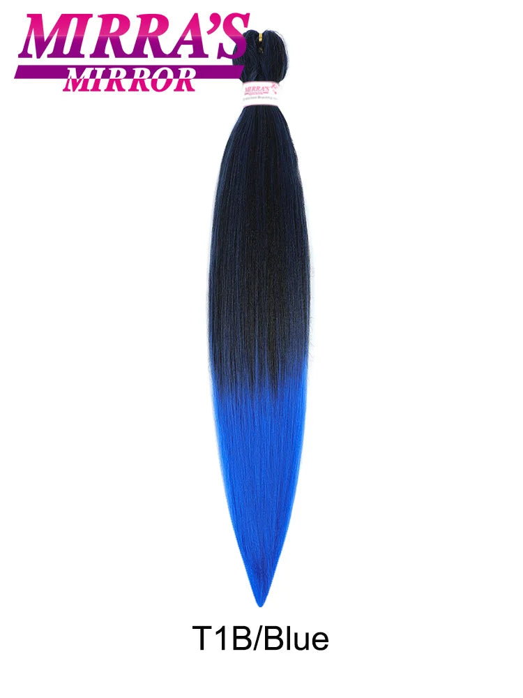 Synthetic Pre Stretched Braiding Hair Easy To Make Senegalese Box Braid Natural Soft Hair Bundles Blue Red Yellow Pink Braids