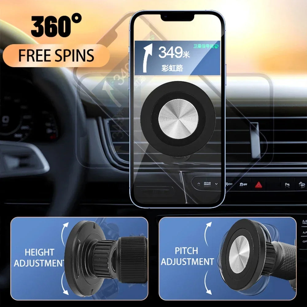 Universal 17mm Ball Head Base Magnet Brackets For MagSafe Car Mount Accessories Mini Magnetic Car Phone Holder Parts for iPhone