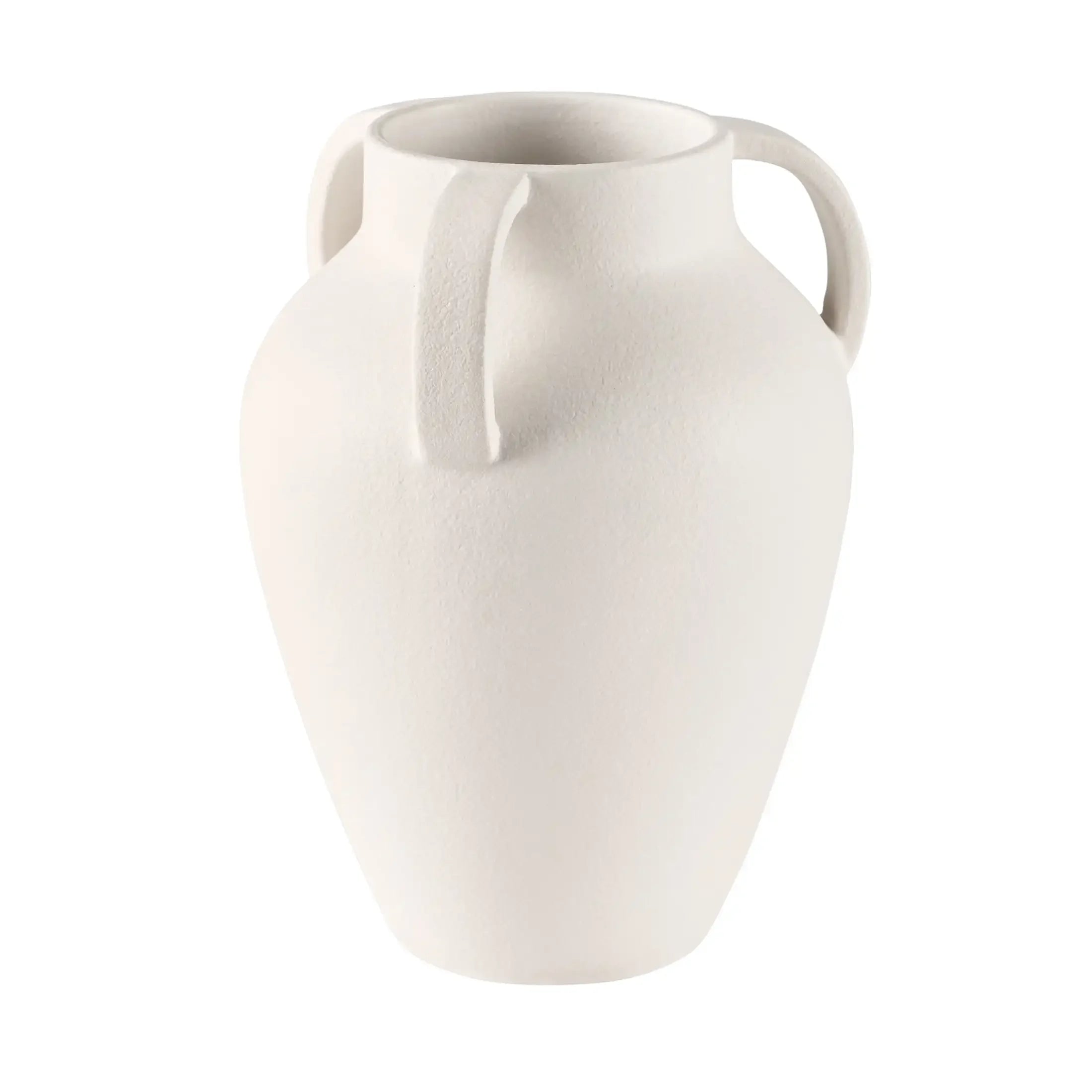 Better Homes & Gardens 9.8" White Handled Ceramic Vase – Timeless Sculptural Accent