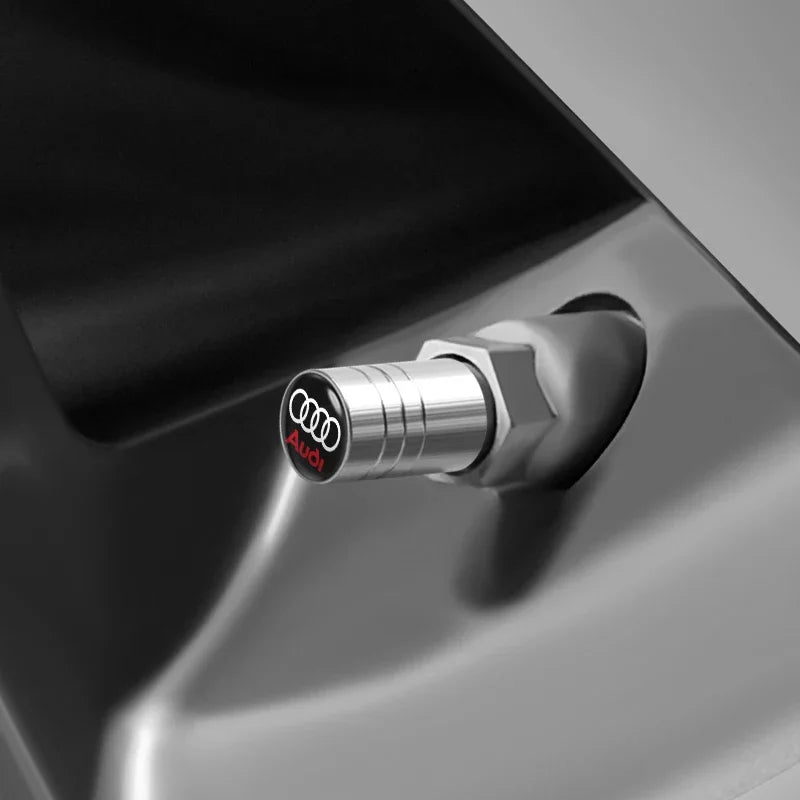 Metal Tire Valve Caps Set of 4 – Stem Covers for Audi Models