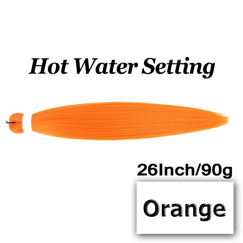 Braiding Hair Pre-stretched 26 Inch 90G Synthet Jumbo Braiding Hair Extensions for African Crochet Braids Red Peach Pink Pigtail