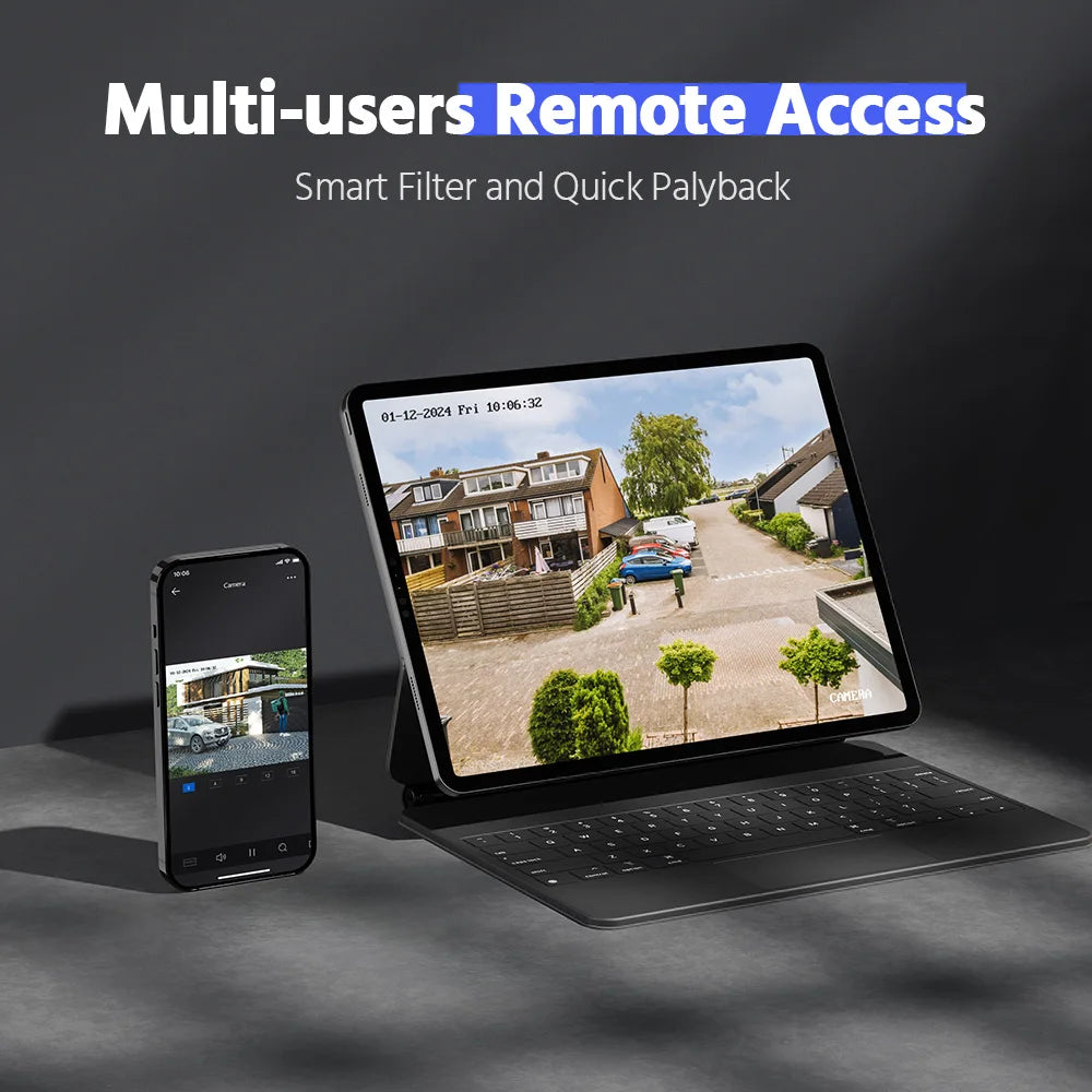 ANNKE H.265+ 4K Ultra HD IP Camera 4X Optical Zoom Dome Camera Home 8MP Night Vision Security Camera 2.8mm poe camera outdoor 4k