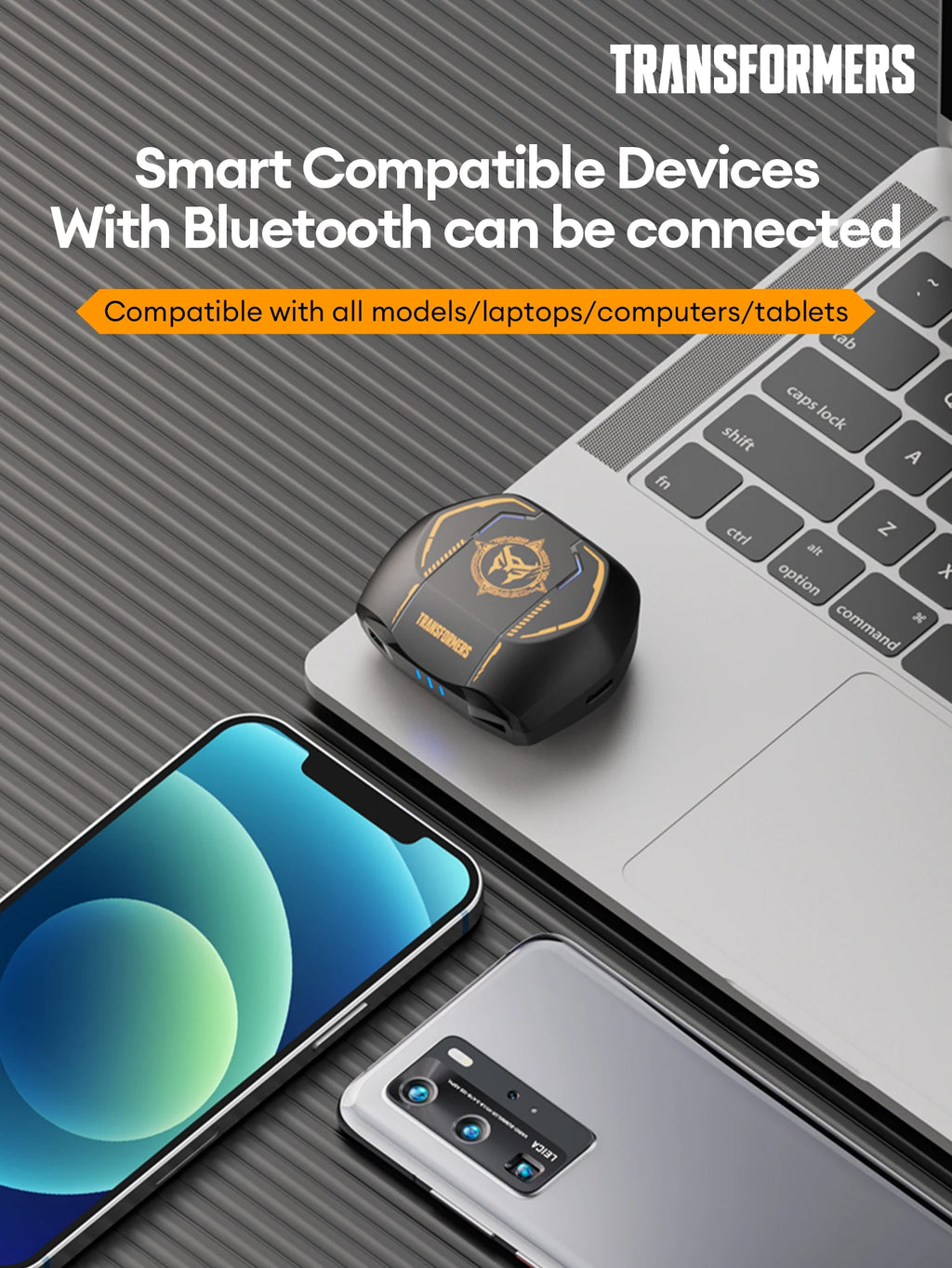 TRANSFORMERS TF-T06 TWS Earbuds — Bluetooth 5.3, Low-Latency, ENC Calls