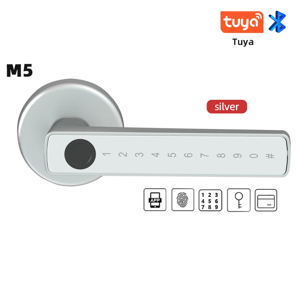 RAYKUBE M5 — Tuya Bluetooth Smart Fingerprint Door Lock (US Free Delivery)