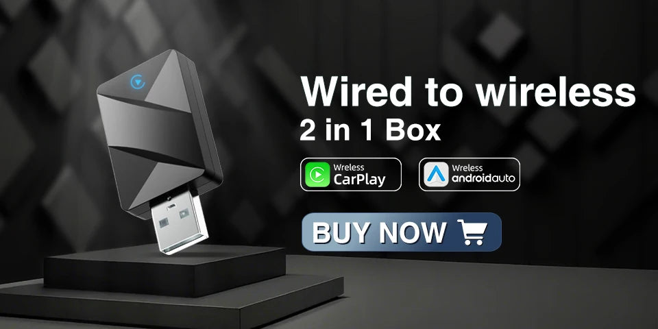 Grandnavi 2-in-1 Wireless CarPlay & Android Auto Adapter (2025 Mini USB Dongle)