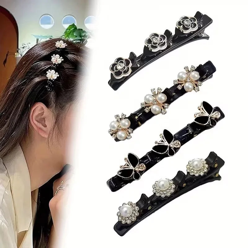 Elegant Butterfly Braided Hair clip for women Korean version Side Clip Fashion Girl Hairpin Hair Accessories duckbill clip