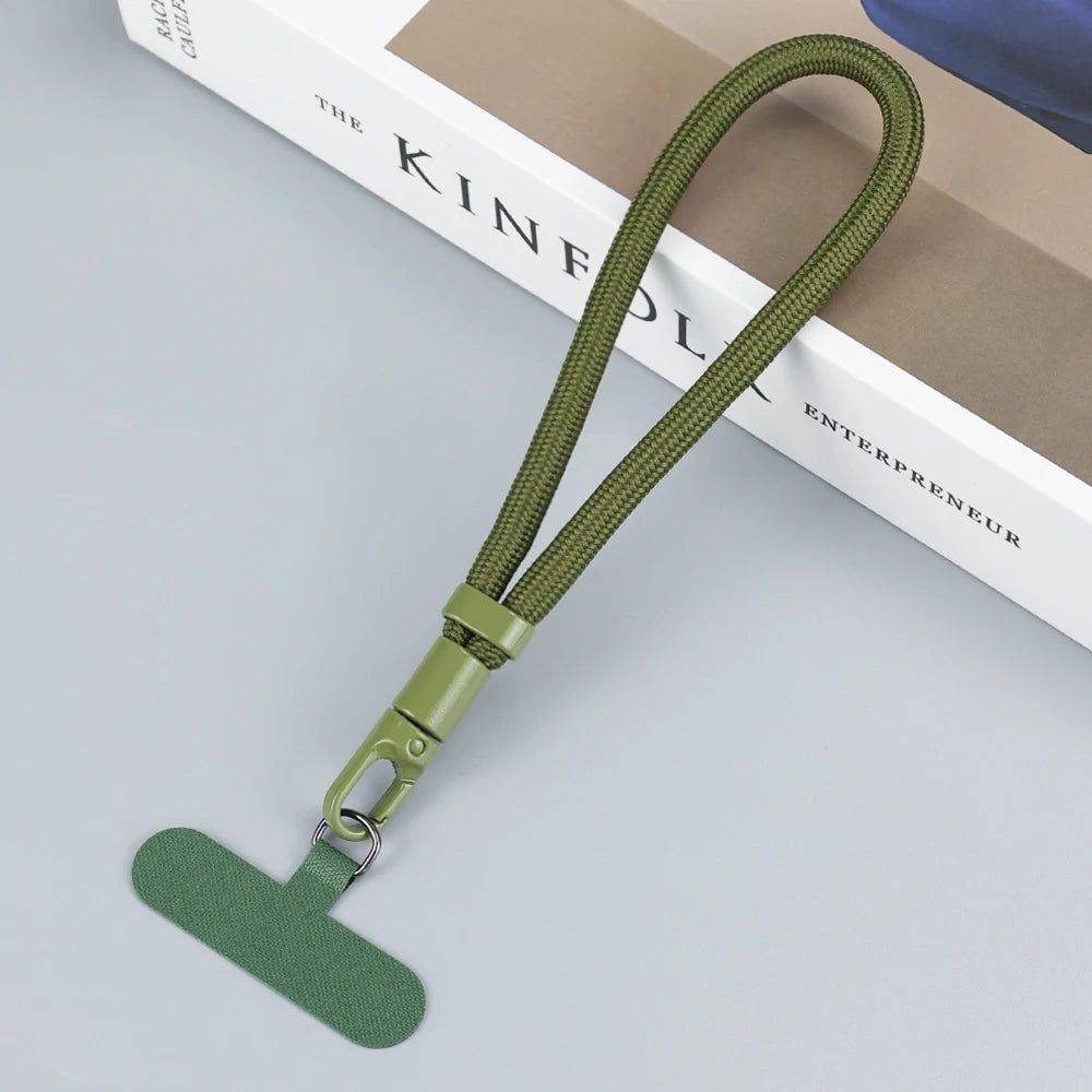 Universal Adjustable Mobile Phone Lanyard Short Wrist Strap with Self-locking Anti-drop Design Durable Polyester Phone Strap