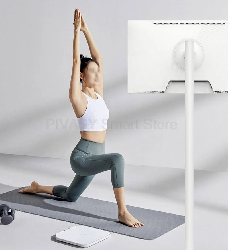 Touch Screen 32 Inch Android Smart TV Stand 10000mAH High-Battery 8+128G 4K UHD Device Rotatable Movable Monitor for Gym Live