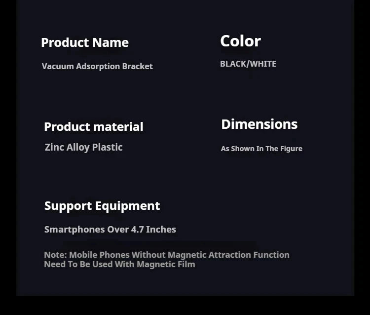 Xiaomi Magsafe Car Phone Holder Suction Cup Vacuum Magnetic Phone Stand 360° rotatable and Foldable Suction Cup Phone Holder